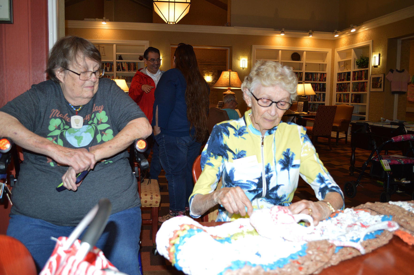 Homeless benefit from seniors' project to upcycle grocery bags